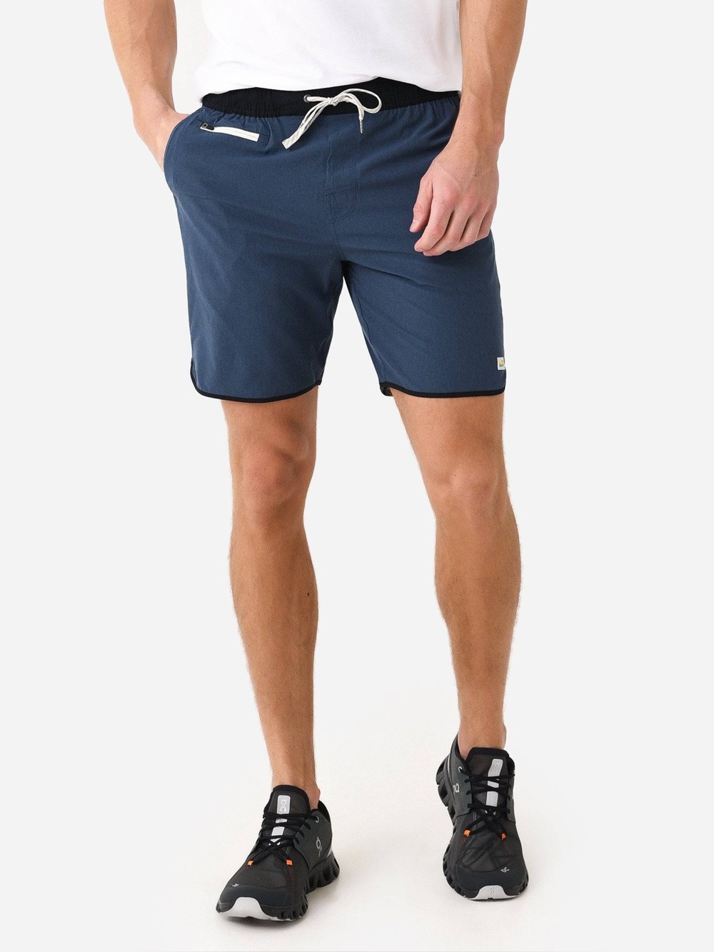 Vuori Men’s Kore Short 7” Blue/Black Drawstring Athletic Shorts Size XL
